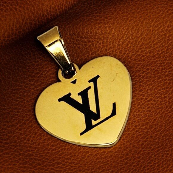 Louis Vuitton Heart Shaped Pendant | Repurposed Bag Tag | Mint Condition - Picture 11 of 13